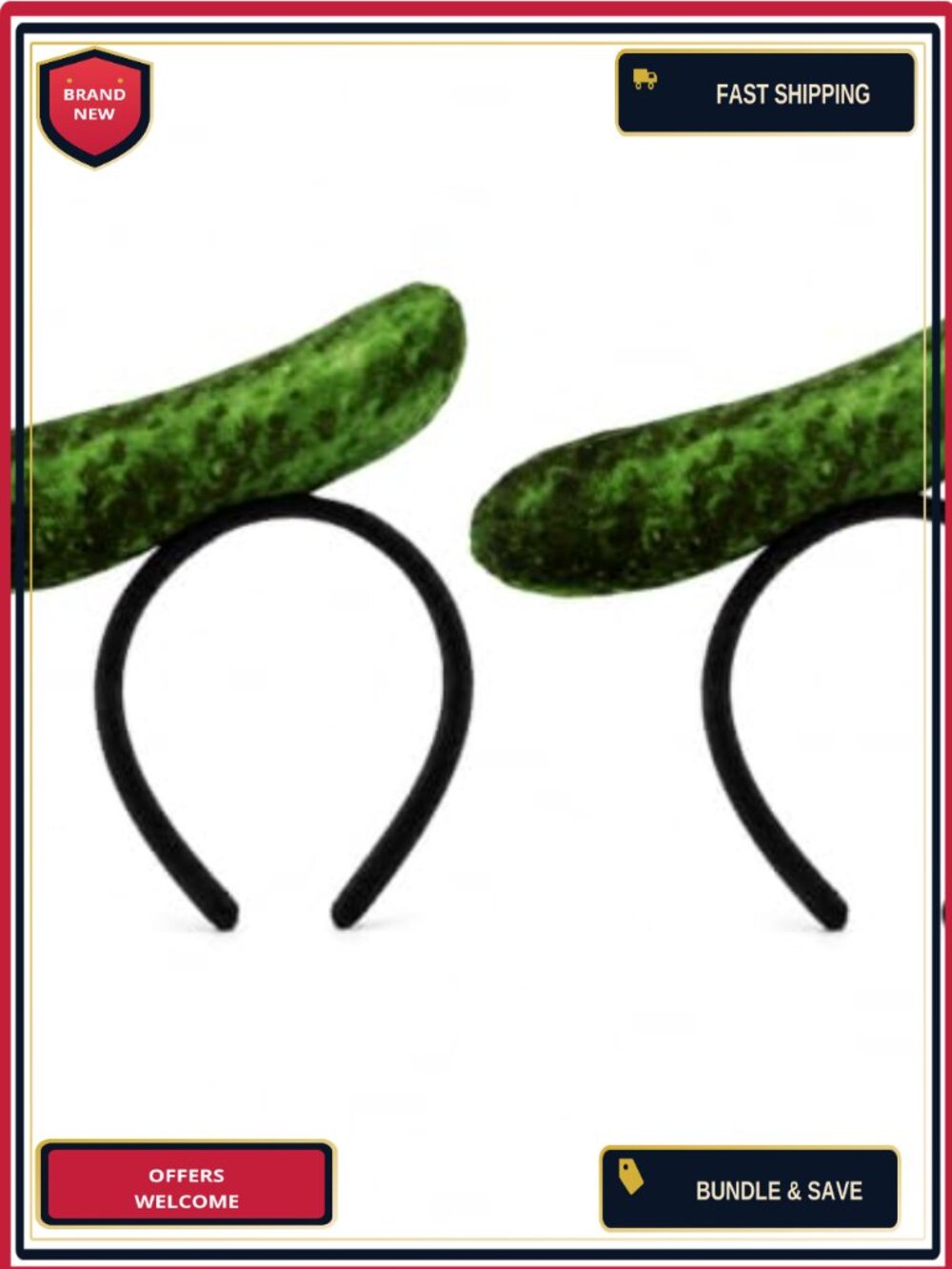 Handcrafted 3D Pickle Headband Set Cosplay Costume Accessory Adult